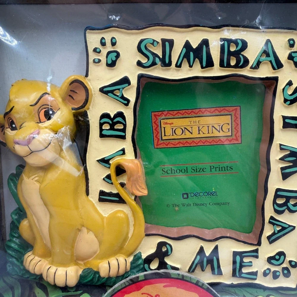 Vintage Disney The Lion King Simba & Me Picture Frame Decorel 7102D New Sealed